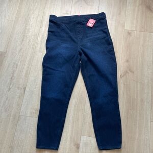 Spanx Jeanish leggings skinny denim stretch pants Sz XL petite pull on casual